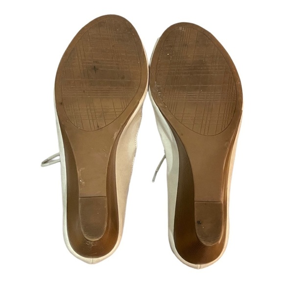 Maurices Taupe/bone gladiator style wedge sandals - Picture 6 of 9